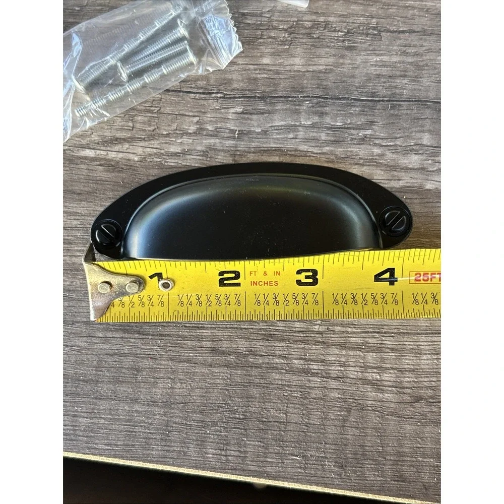 Cabinet Hardware‎ Flat Black Cabinet Cup Pulls Lot Of 6